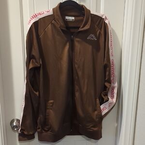 Kappa Brown and Cream Track Jacket for Men